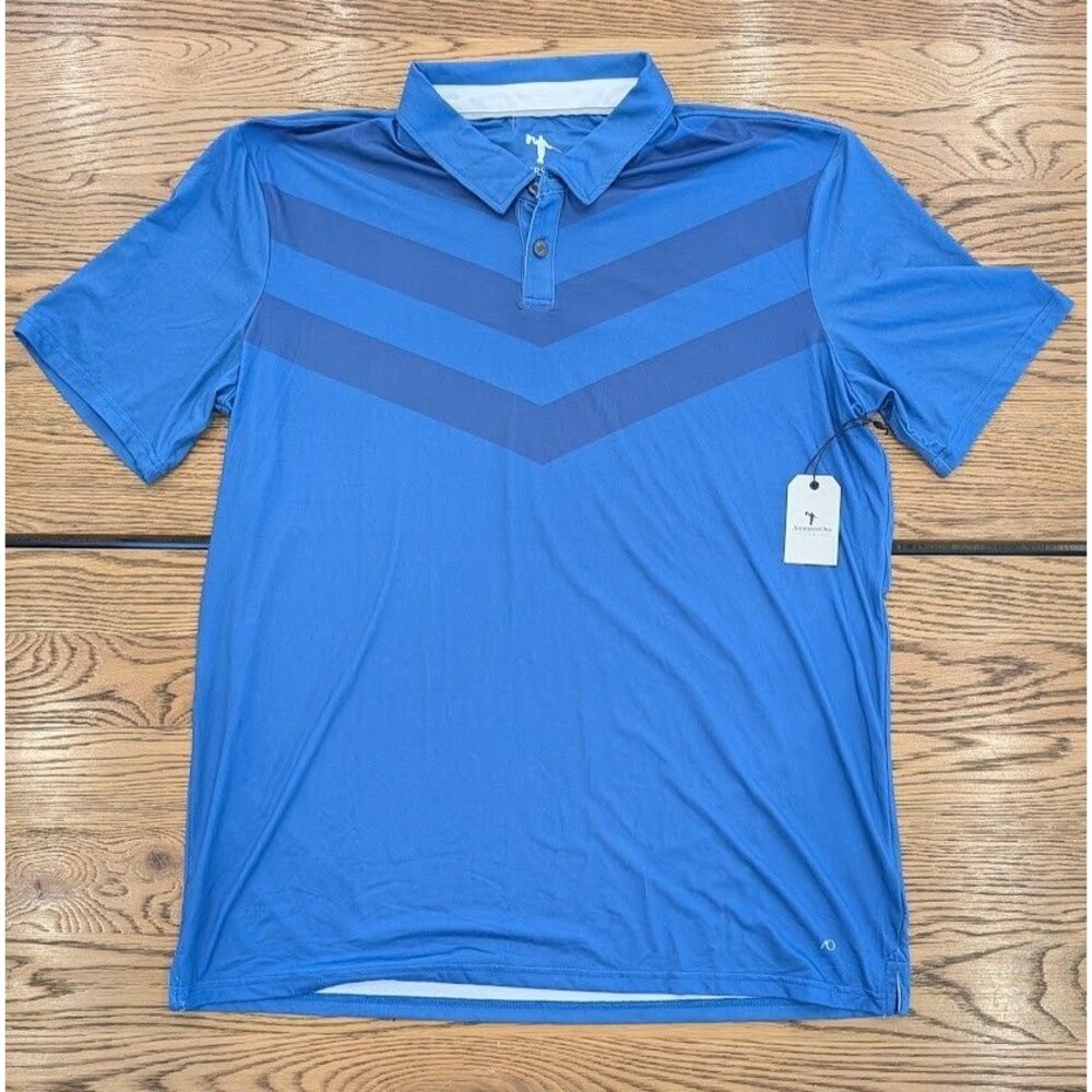 Anderson Ord AO3 Men's XL Blue Chevron Performance Golf Polo Shirt NWT Stretch
